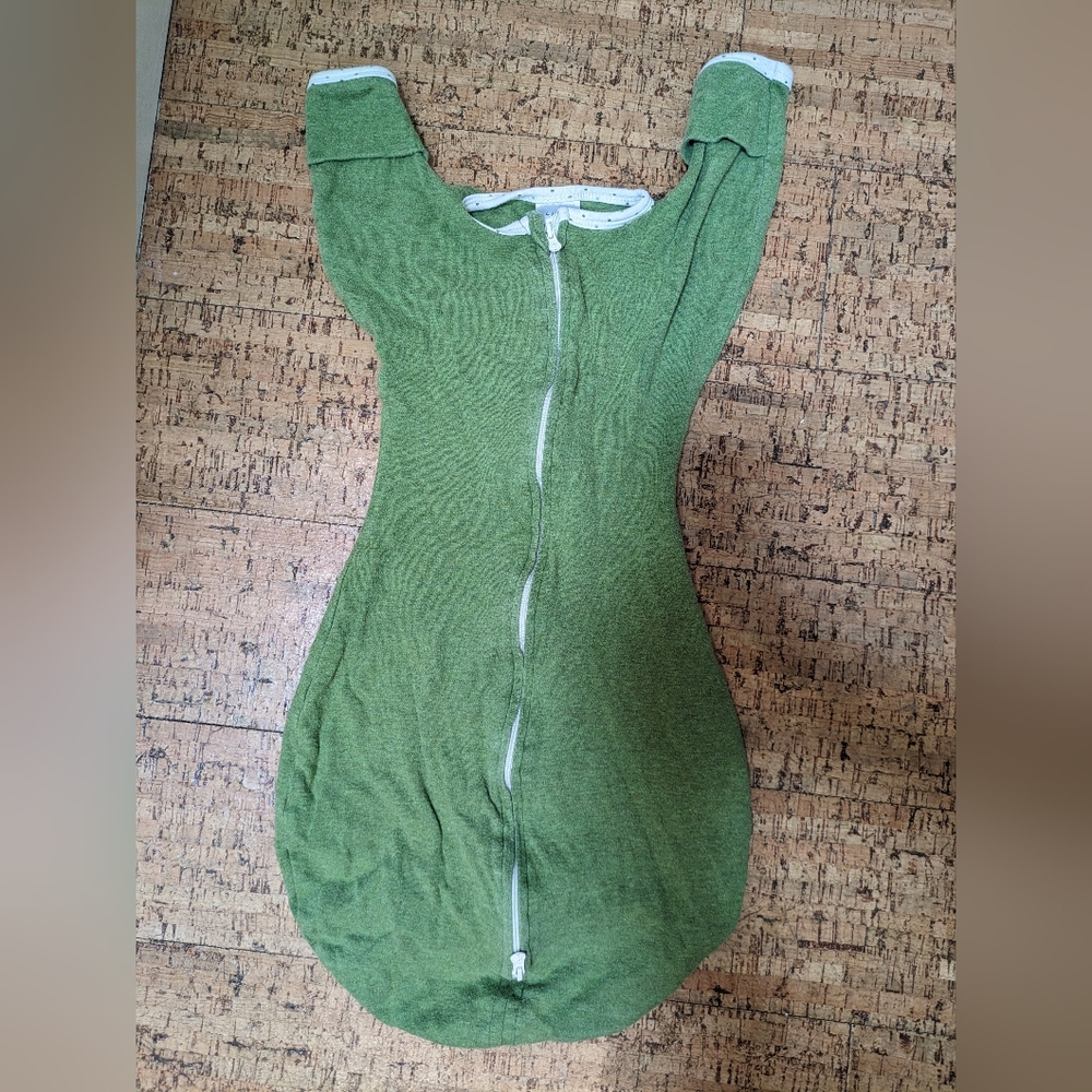SwaddleDesigns Transitional swaddle sack arms up, 3-6mo, heathered green turtle